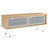 Industrial Modern TV Stand with Sliding Mesh Doors 47 Inch - TV Stands available at Alpine Outlets in Denver