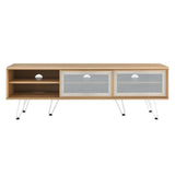 Industrial Modern TV Stand with Sliding Mesh Doors 59 Inch - TV Stands available at Alpine Outlets in Denver