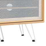 Industrial Modern TV Stand with Sliding Mesh Doors 59 Inch - TV Stands available at Alpine Outlets in Denver