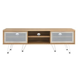 Industrial Modern TV Stand with Sliding Mesh Doors 59 Inch - TV Stands available at Alpine Outlets in Denver