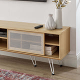 Industrial Modern TV Stand with Sliding Mesh Doors 59 Inch - TV Stands available at Alpine Outlets in Denver