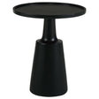 Ixia Round Solid Mango Wood Accent Side Table, Black Stain - End & Side Tables available at Alpine Outlets in Denver