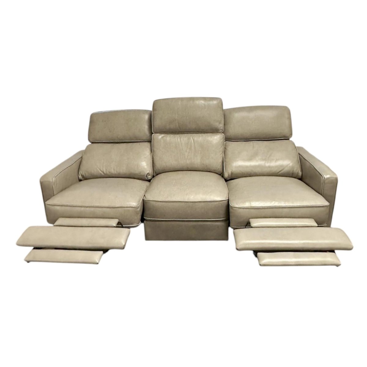 Jackston Leather Power Reclining Sofa with Power Headrest (ID U412867) - Living Room Furniture available at Alpine Outlets in Denver