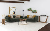 Jade Chenille Upholstered Modern Track Arm Loveseat Green - 🟢 Loveseats available at Alpine Outlets in Denver