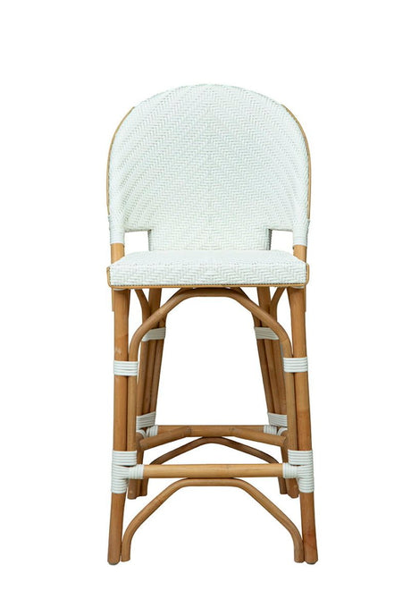 Jade - Counter Stool - White / Light Brown - Counter Height (24"-27") available at Alpine Outlets in Denver