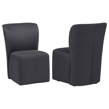 Jaelynn Charcoal Upholstered Parsons Dining Chair, Set of 2 - Dining Chairs & Benches available at Alpine Outlets in Denver