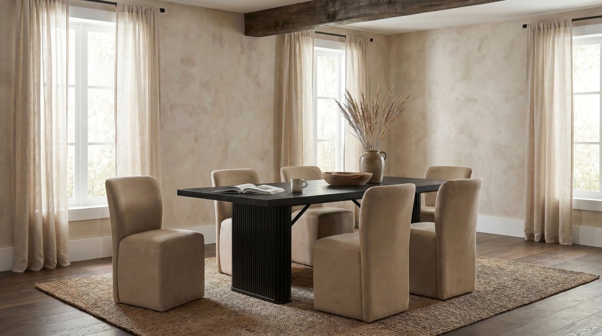 Jaelynn Tan Upholstered Parsons Dining Chair with Casters, Set of 2 - Dining Chairs & Benches available at Alpine Outlets in Denver