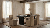 Jaelynn Tan Upholstered Parsons Dining Chair with Casters, Set of 2 - Dining Chairs & Benches available at Alpine Outlets in Denver