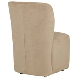 Jaelynn Tan Upholstered Parsons Dining Chair with Casters, Set of 2 - Dining Chairs & Benches available at Alpine Outlets in Denver