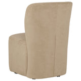 Jaelynn Tan Upholstered Parsons Dining Chair with Casters, Set of 2 - Dining Chairs & Benches available at Alpine Outlets in Denver