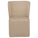 Jaelynn Tan Upholstered Parsons Dining Chair with Casters, Set of 2 - Dining Chairs & Benches available at Alpine Outlets in Denver