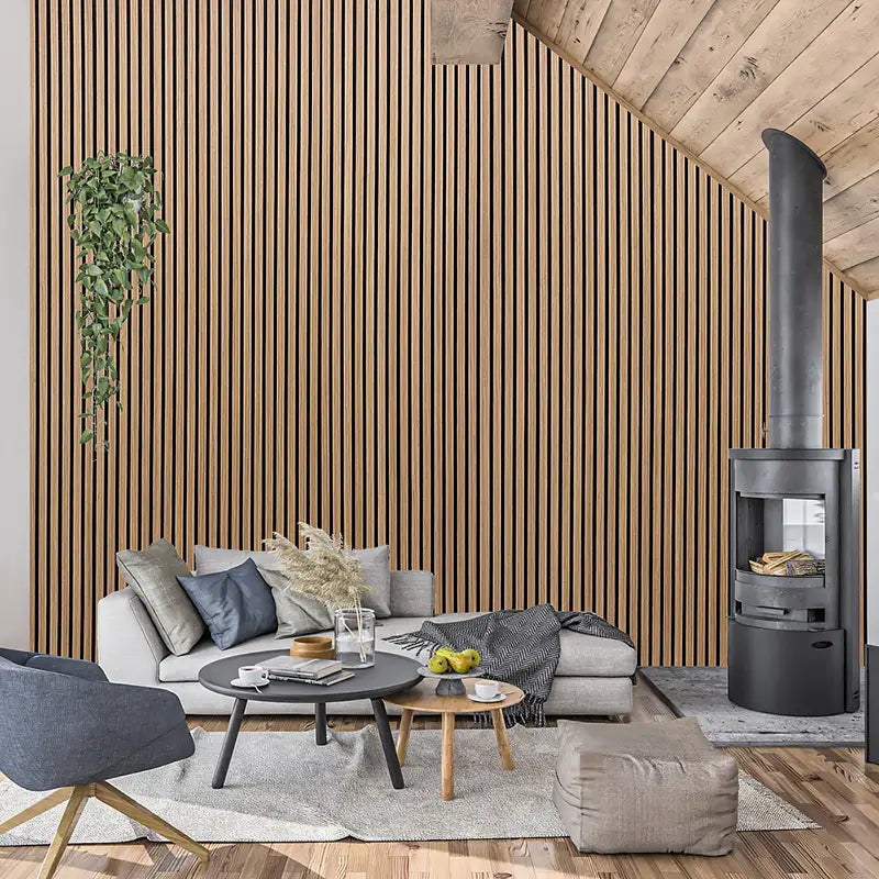 Walnut Real Wood Veneer Wood Slat Akupanel
