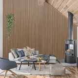 Walnut Real Wood Veneer Wood Slat Akupanel