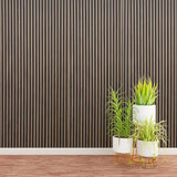 Acoustic Dark Smoke Oak Wood Wall Panel