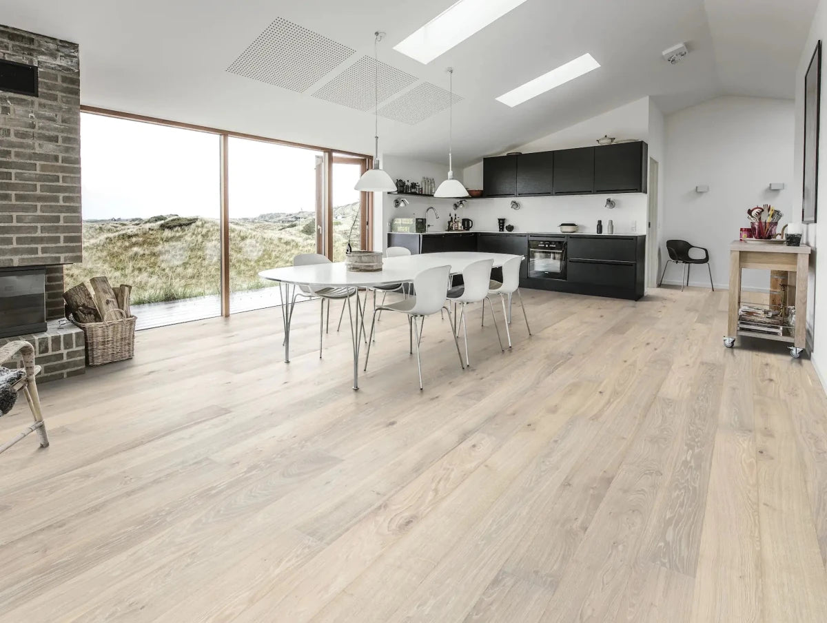 Kahrs Classic Nouveau Oak Nouveau Blonde 7" 5/8" Engineered Flooring - Hardwood Flooring available at Alpine Outlets in Denver