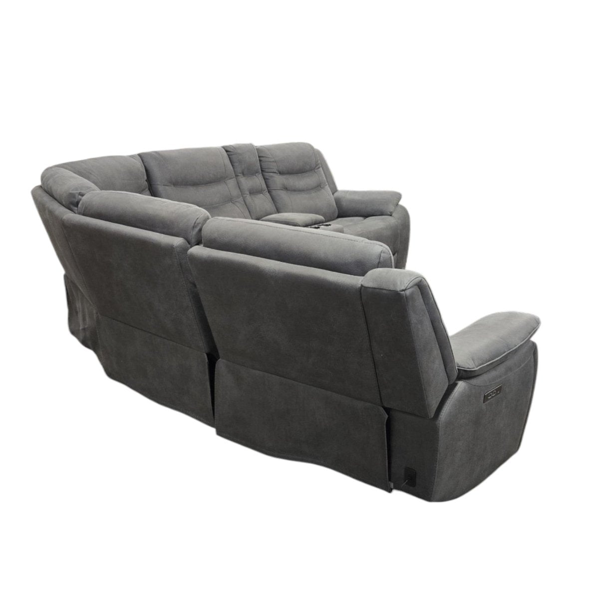 Kelsee Fabric Power Reclining Sectional with Power Headrests - Like New - (ID L92814) - available at Alpine Outlets in Denver