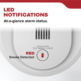 Kidde 10SDR smoke alarm red LED and Test/Hush control