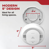 Kidde 20SDR smoke alarm dimensions: 5 inches wide and 2 inches deep