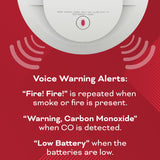 Kidde 900-CUAR-V smoke and carbon monoxide voice warning messages