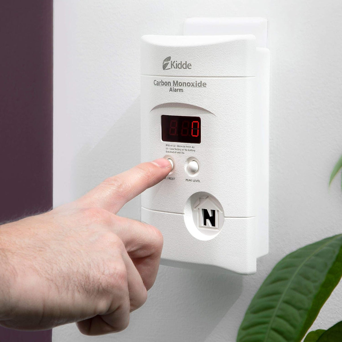 Kidde KN-COPP-3 Test Reset button demonstration