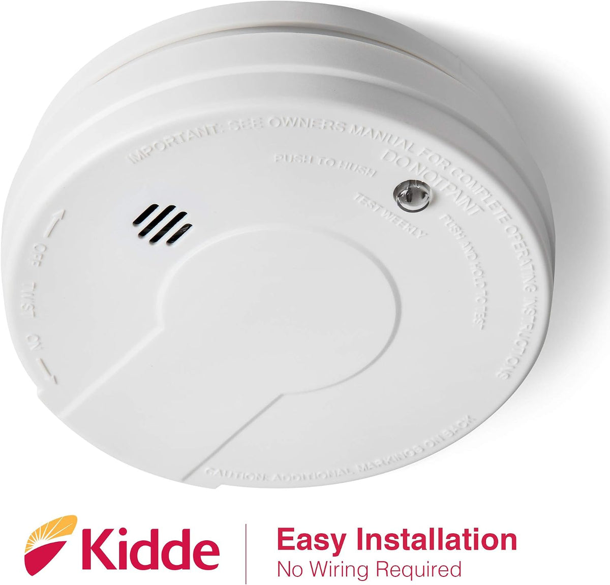 Kidde P9050 smoke alarm installed on ceiling