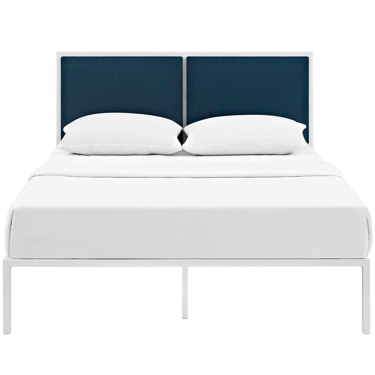 King Upholstered Fabric and Steel Platform Bed - Platform Bed available at Alpine Outlets in Denver