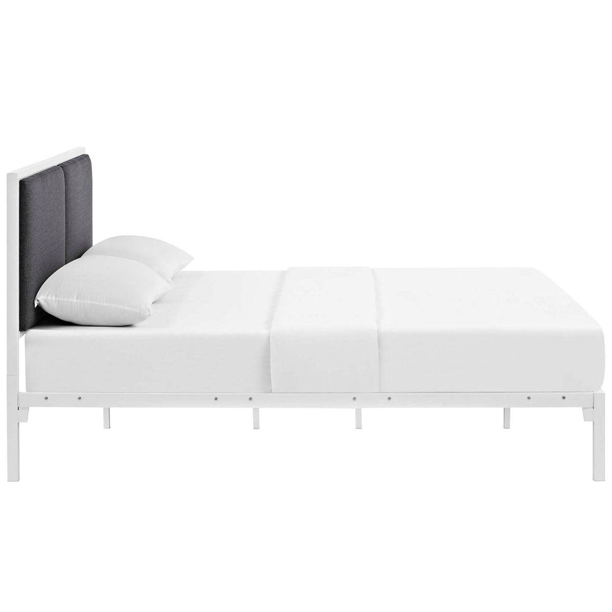 King Upholstered Fabric and Steel Platform Bed - Platform Bed available at Alpine Outlets in Denver