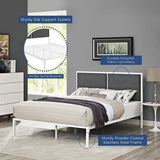 King Upholstered Fabric and Steel Platform Bed - Platform Bed available at Alpine Outlets in Denver