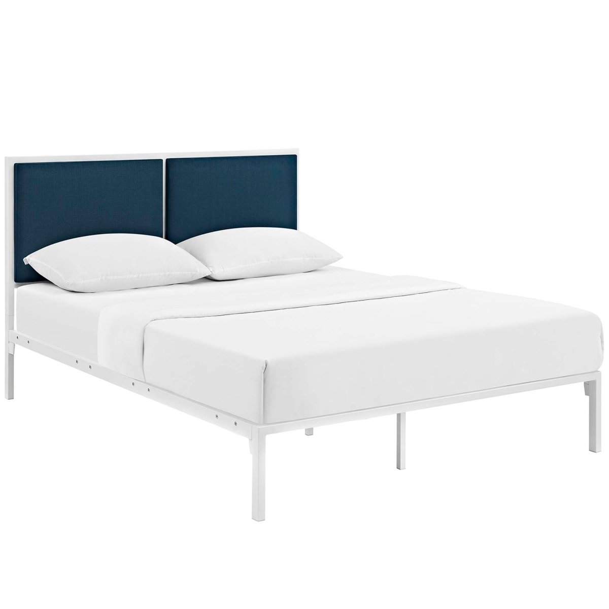 King Upholstered Fabric and Steel Platform Bed - Platform Bed available at Alpine Outlets in Denver