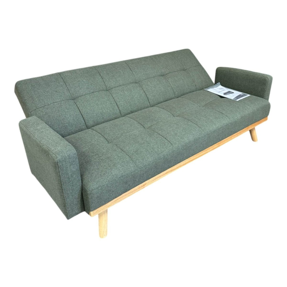 Kourtney Upholstered Tufted Convertible Sofa Bed - Sage Green (ID N629874) - Furniture available at Alpine Outlets in Denver