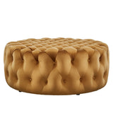 Large Round Tufted Velvet Ottoman – Upholstered 40 Inch - Ottomans available at Alpine Outlets in Denver