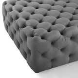 Large Square Tufted Velvet Ottoman – Upholstered 39 Inch - Ottomans available at Alpine Outlets in Denver