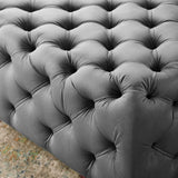 Large Square Tufted Velvet Ottoman – Upholstered 39 Inch - Ottomans available at Alpine Outlets in Denver