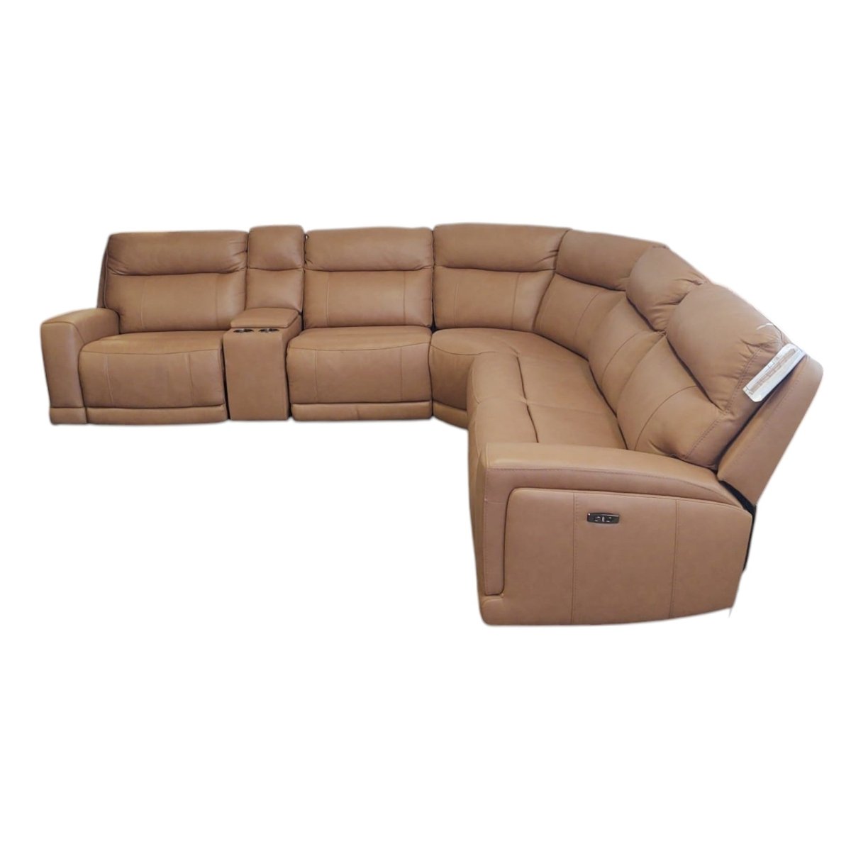 Lauretta 6 - Piece Leather Power Reclining Sectional (ID L345678) - Furniture available at Alpine Outlets in Denver