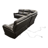 Lauretta 6 - Piece Leather Power Reclining Sectional with Power Headrests - available at Alpine Outlets in Denver