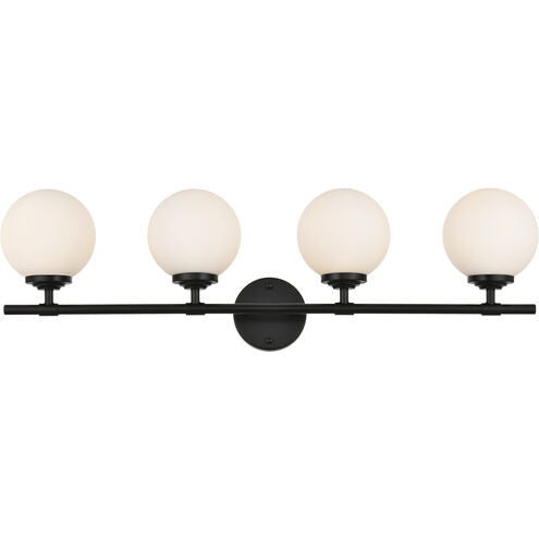 Ansley 33 Inch 4 Light Black Bathroom Vanity Wall Sconce