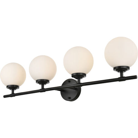 Ansley 33 Inch 4 Light Black Bathroom Vanity Wall Sconce