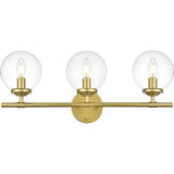 Ingrid 24 Inch 3 Light Brass Bathroom Vanity Wall Sconce
