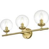 Ingrid 24 Inch 3 Light Brass Bathroom Vanity Wall Sconce