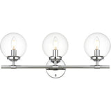 Ingrid 24 Inch 3 Light Chrome Bathroom Vanity Wall Sconce