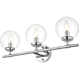 Ingrid 24 Inch 3 Light Chrome Bathroom Vanity Wall Sconce