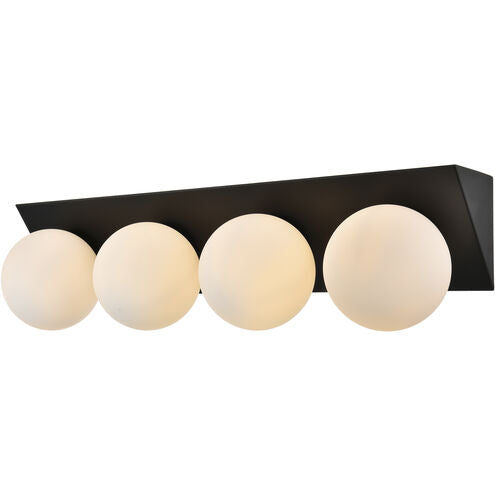 Jillian 29 Inch 4 Light Black Bathroom Vanity Wall Sconce