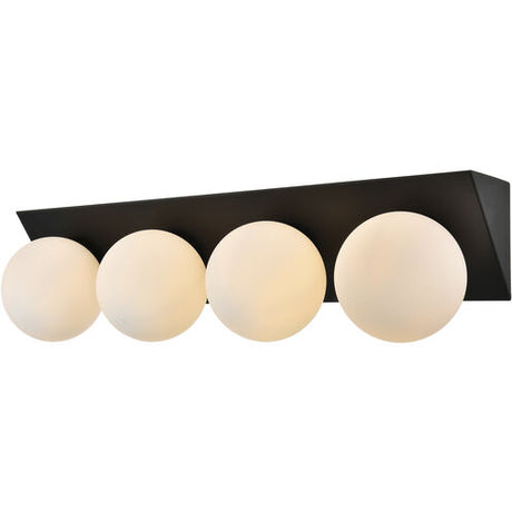 Jillian 29 Inch 4 Light Black Bathroom Vanity Wall Sconce