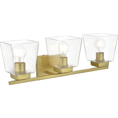Merrick 23 Inch 3 Light Brass Bathroom Vanity Wall Sconce