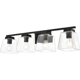 Merrick 32 Inch 4 Light Black Bathroom Vanity Wall Sconce