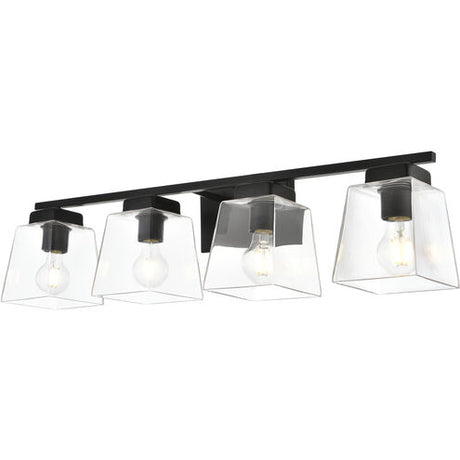 Merrick 32 Inch 4 Light Black Bathroom Vanity Wall Sconce