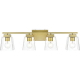 Merrick 32 Inch 4 Light Brass Bathroom Vanity Wall Sconce