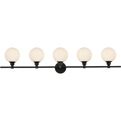 Cordelia 47 Inch 5 Light Black Bathroom Vanity Wall Sconce