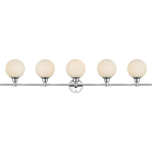 Cordelia 47 Inch 5 Light Brass Bathroom Vanity Wall Sconce