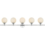 Cordelia 47 Inch 5 Light Brass Bathroom Vanity Wall Sconce